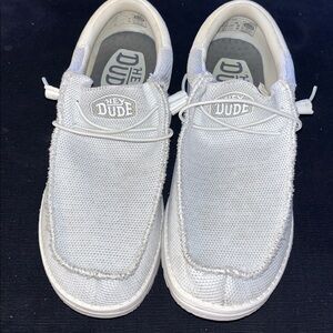 Hey Dude Men’s Ghosted Gray Funk Mono Shade Slip-On Comfort Shoes Sz 13